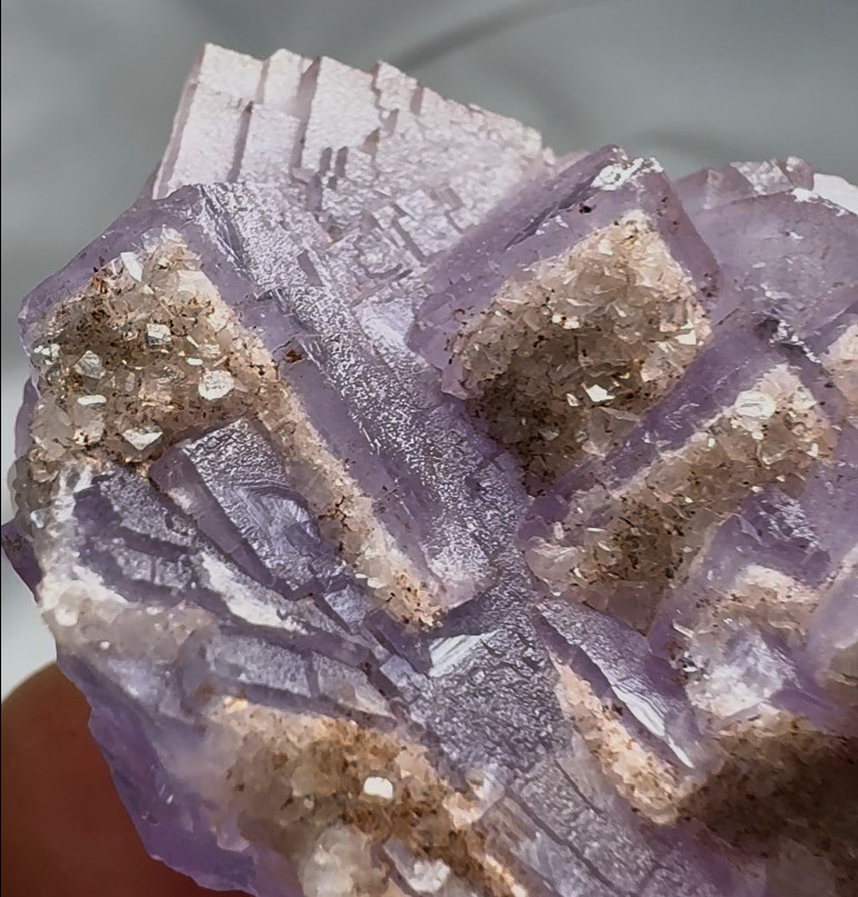 Natural Phantom Fluorite w/ Iridescent Rainbow Crystal Raw Mineral Specimen
