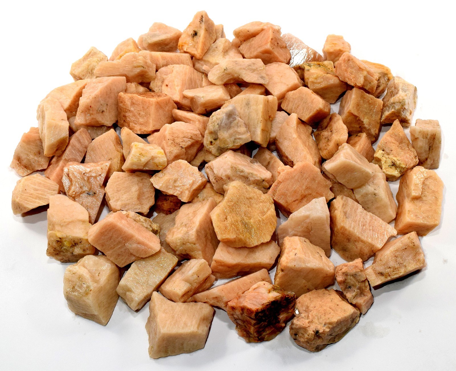 Natural Peach Moonstone Rough Crystal Mineral Feldspar Stones India 1/2 1 2 5 LB