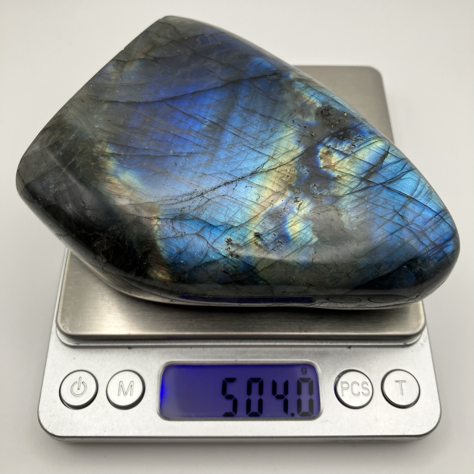 99mm XL 1+LB Rainbow Labradorite Freeform Tower Crystal Gemstone Specimen 504g