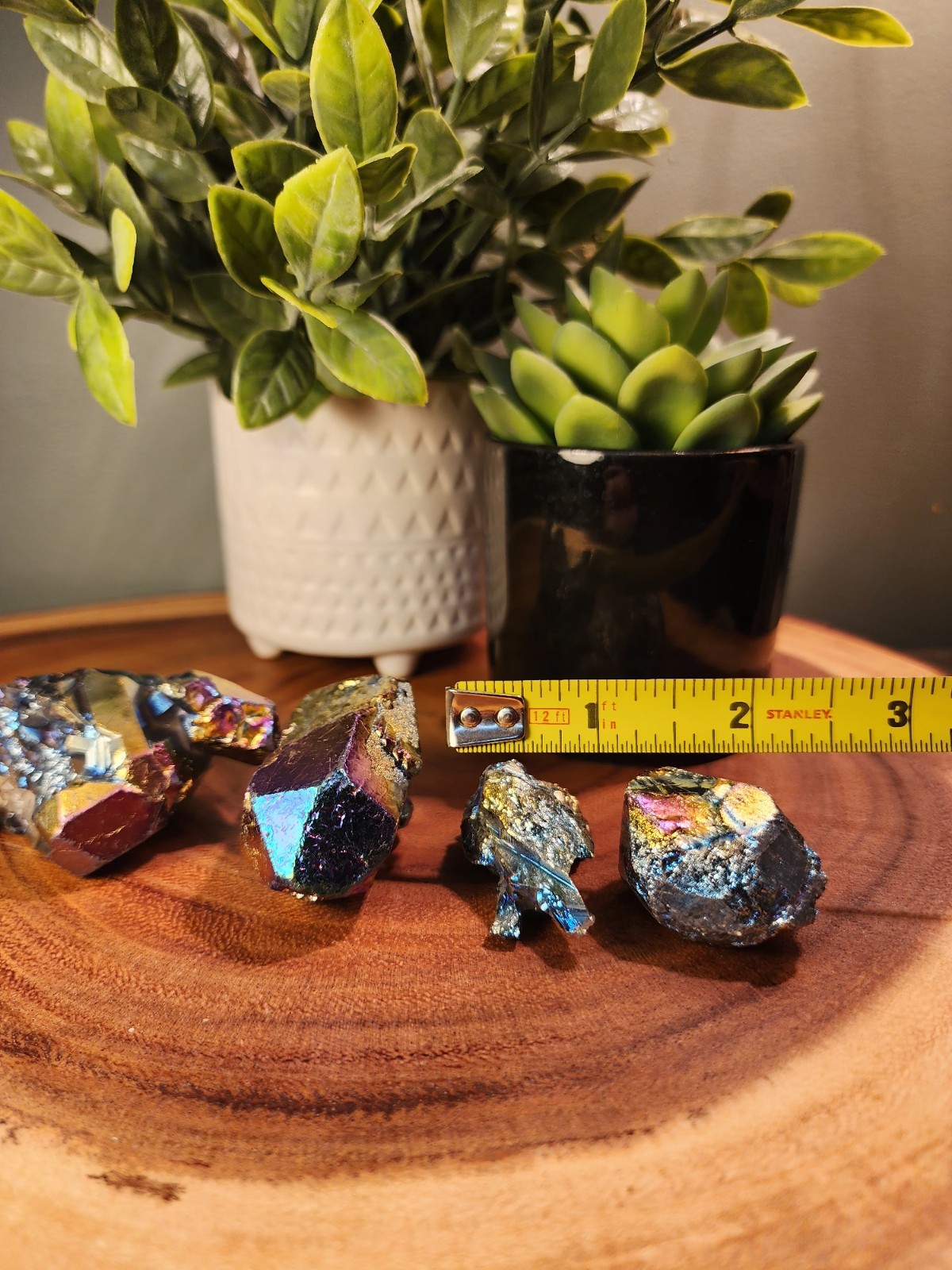 Rainbow Aura Quartz Crystal Clusters