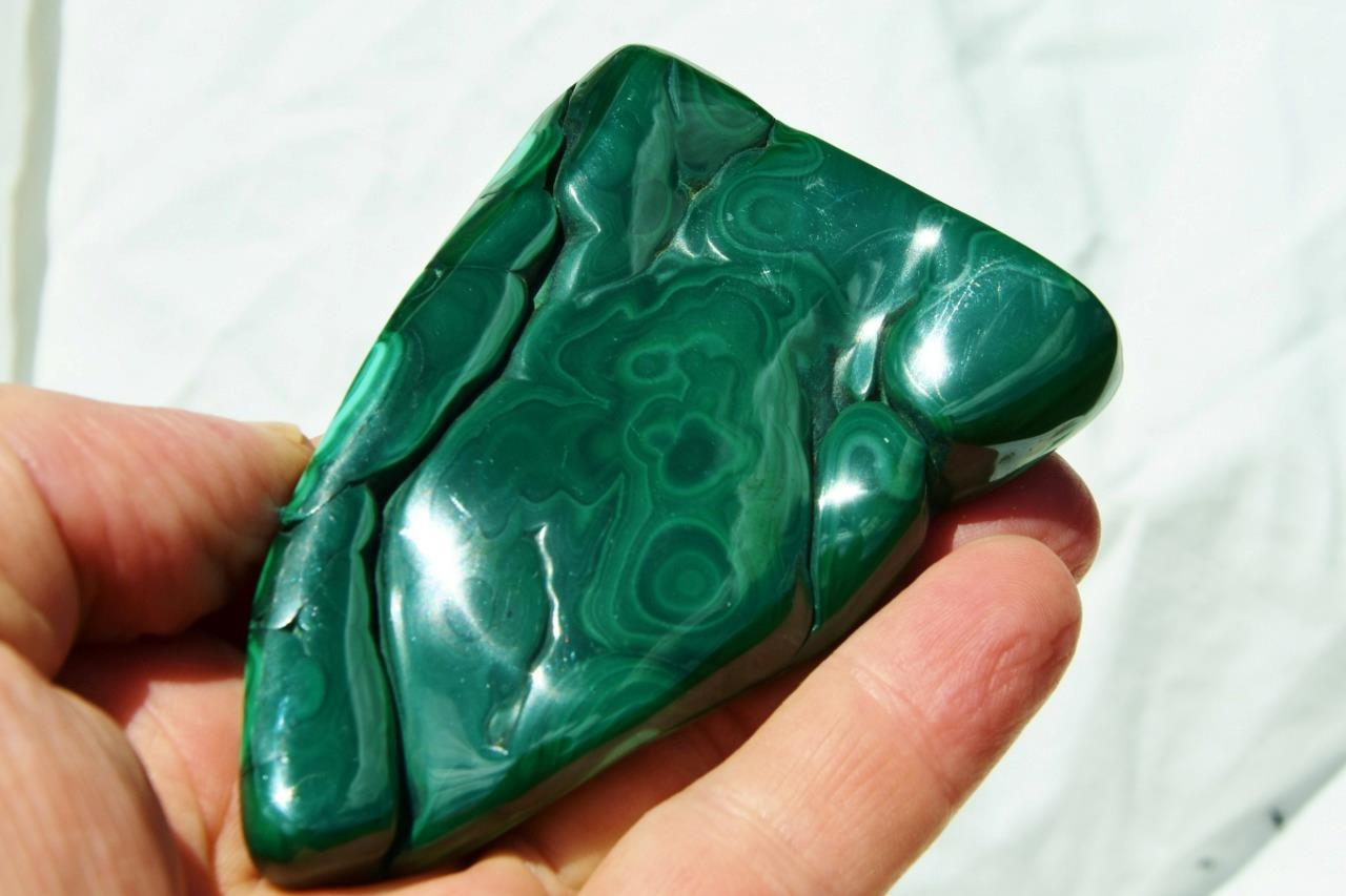 Polished Bullseye Bull’s Eye Malachite Congo Great Crystals 91mm 3.6″ 4238 cxx
