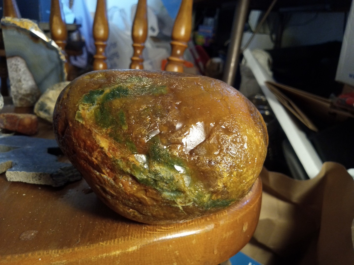 Large Raw Washington Rainbow Carnelian Stone with Multiple Colors