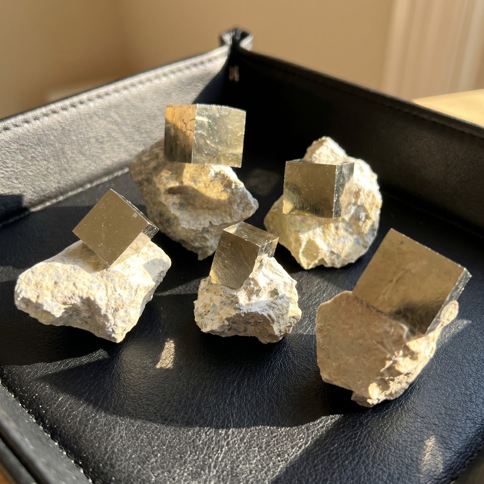Golden Iron Pyrite Crystal Cubes In Rough Raw Matrix Wholesale