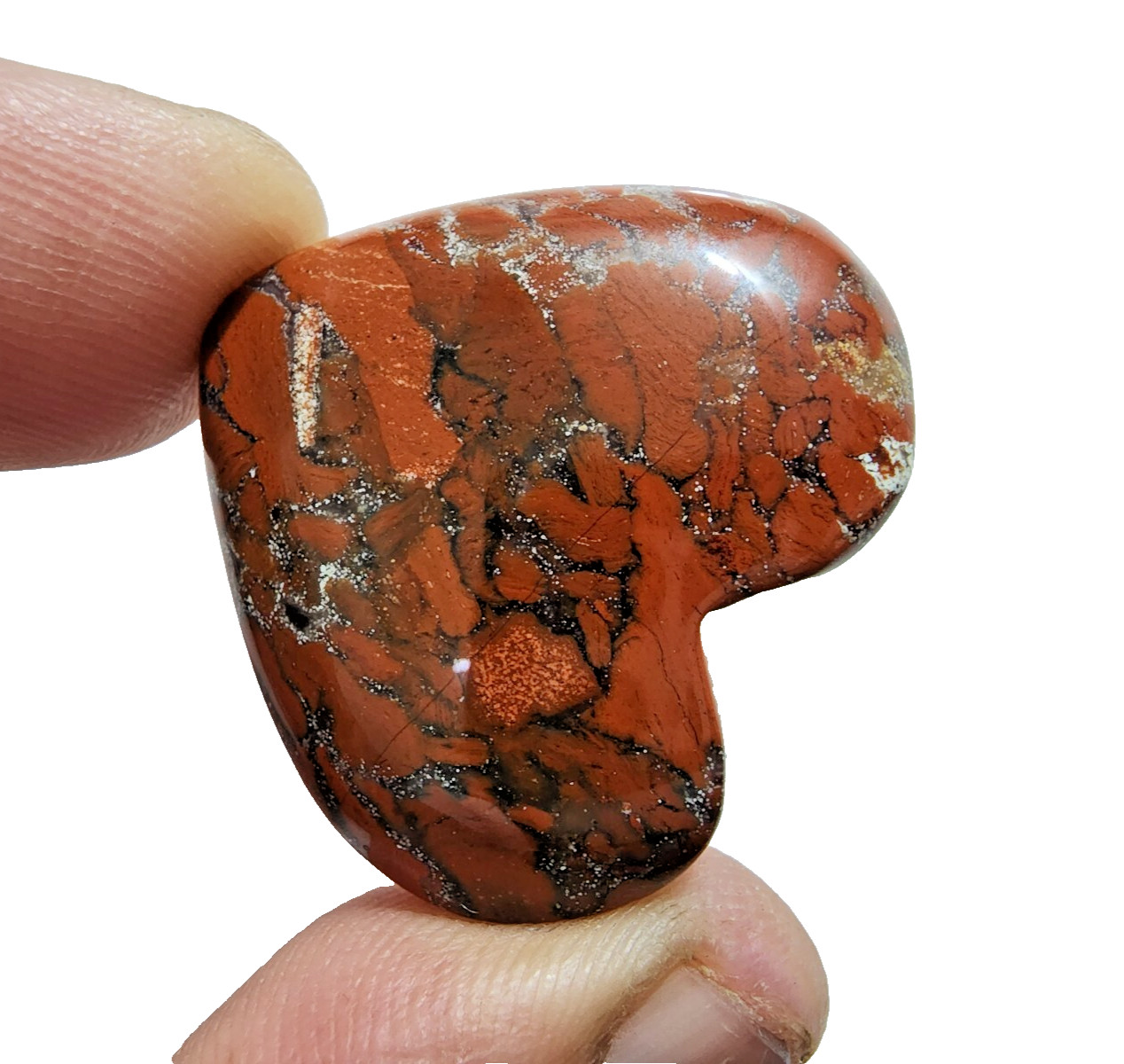 92 Crt Rare Blood Stone Crystal Heart Shape Chakra Stone Loose Gemstone Jewelry