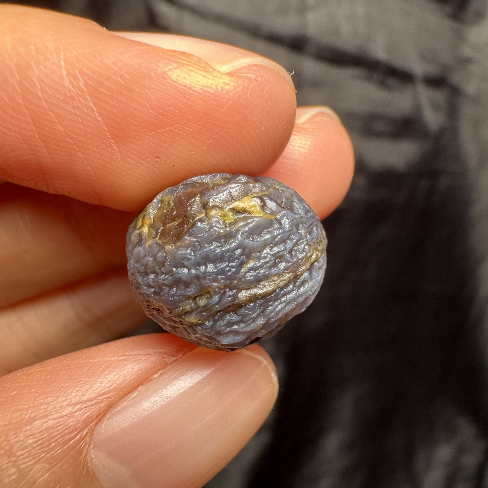 1.9cm/5.3g Raw Alxa Gobi Purple Vein Agate, Mongolia-5399