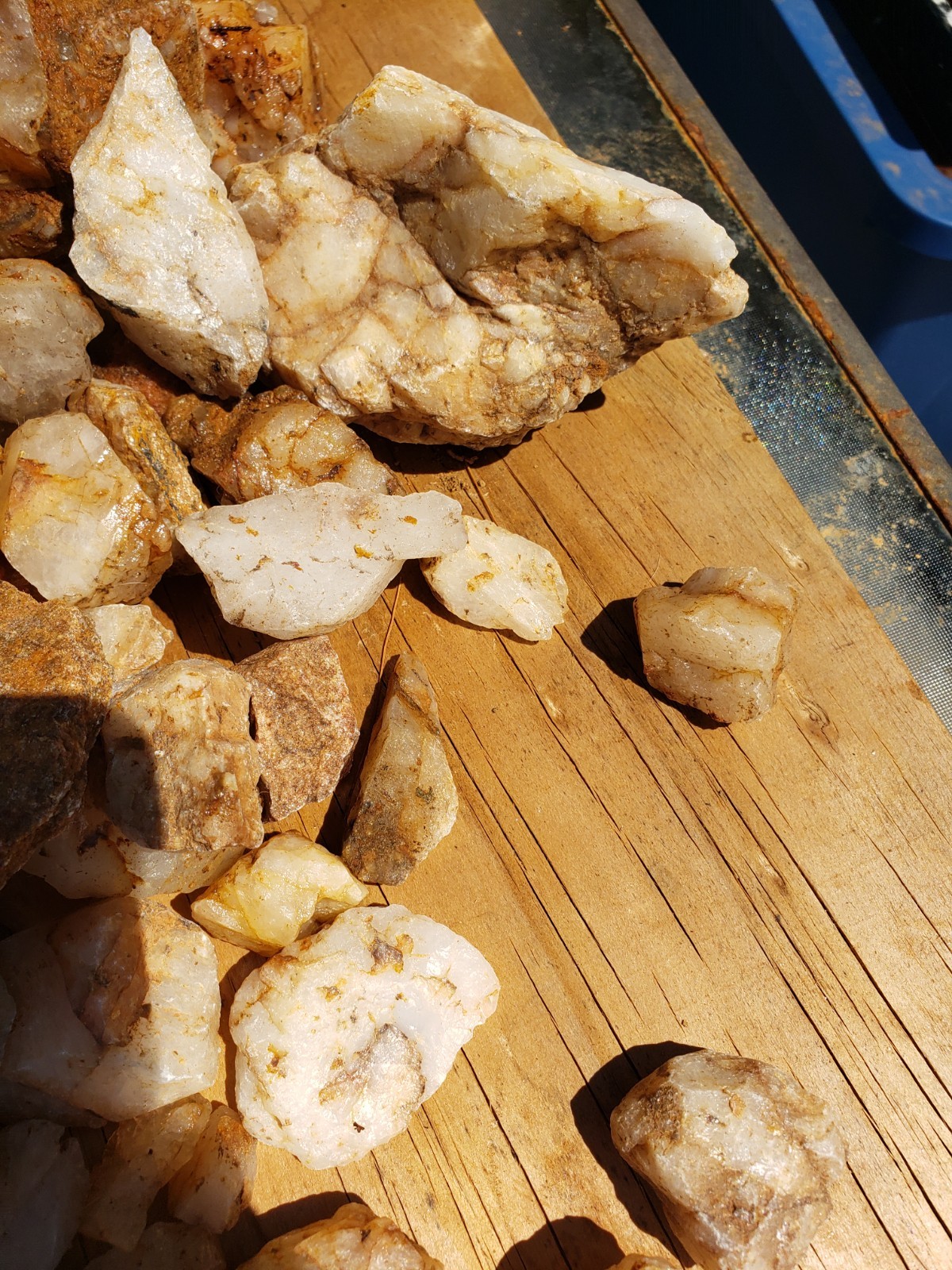 Assorted Raw Quartz crystals, Clear, Smokey, Strawberry, anywhere from 8*8″