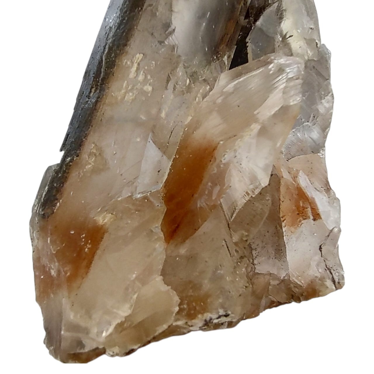 0.79 lbs Rare Ferro Selenite Master Crystal – Phantom Gypsum w Black Iron Oxide