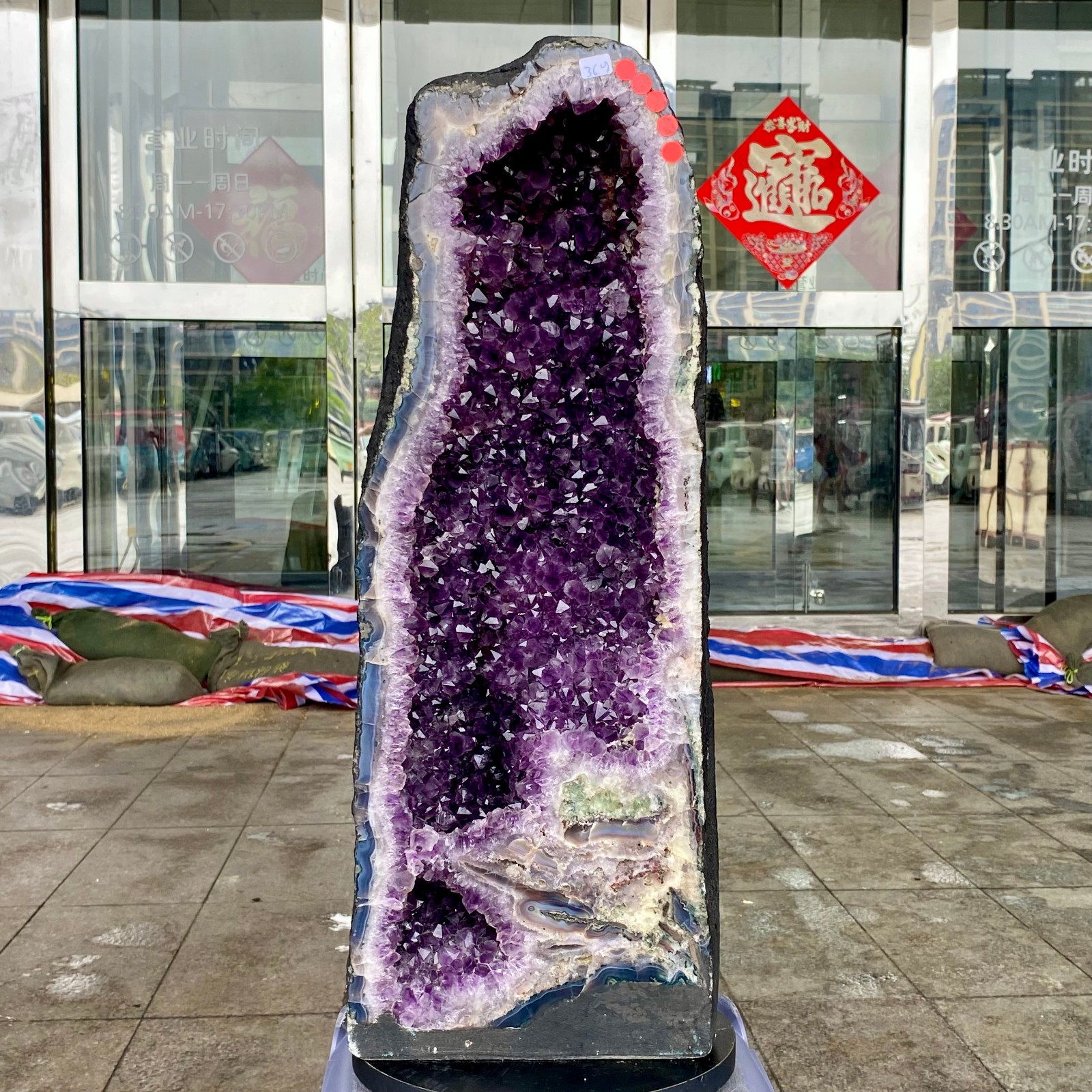 81.32LB Large Natural Amethyst Geode Cathedral Crystal Cluster Specimen Energy