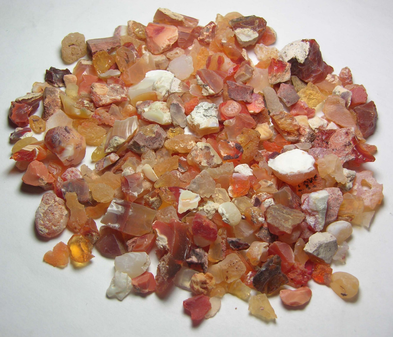 #10 Mexico 500ct 100% Natural Rough Raw Uncut Fire Opal Lot 100g 5mm-21mm