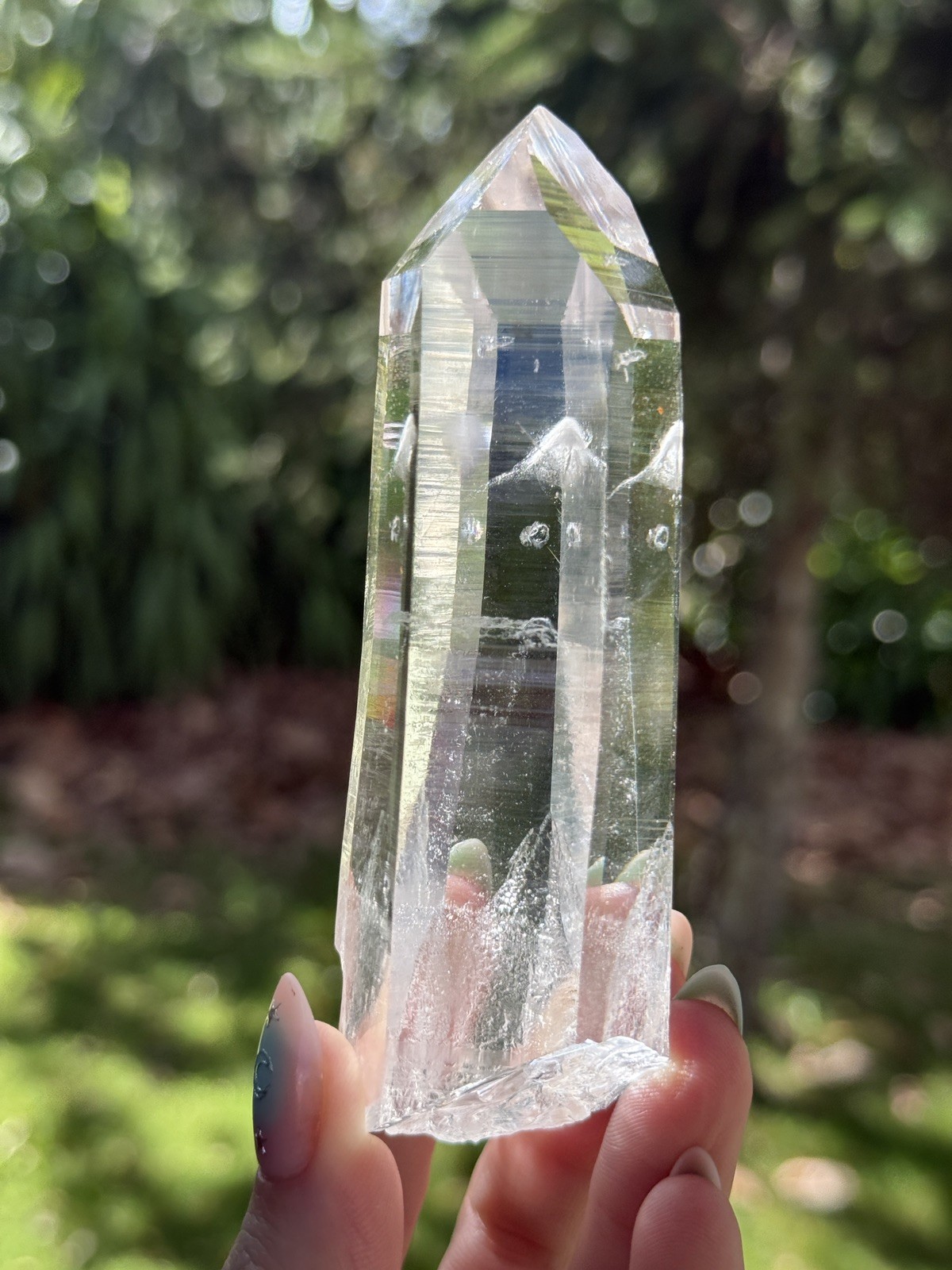 Clear Quartz Natural Piece From Colombia With Phantom