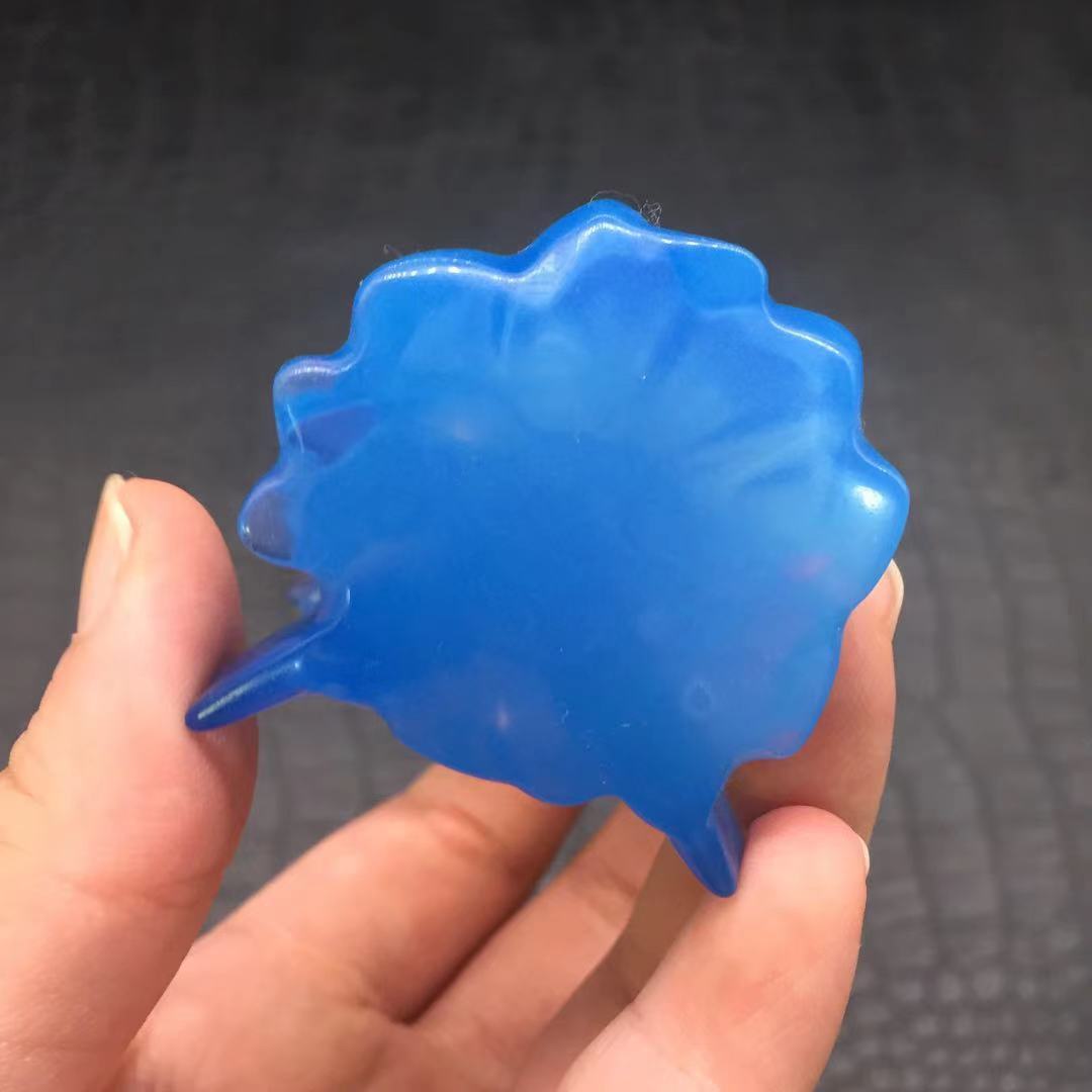 Natural Blue Opalite Crystal Carved Butterfly Fairy Ball Base Healing Decoration