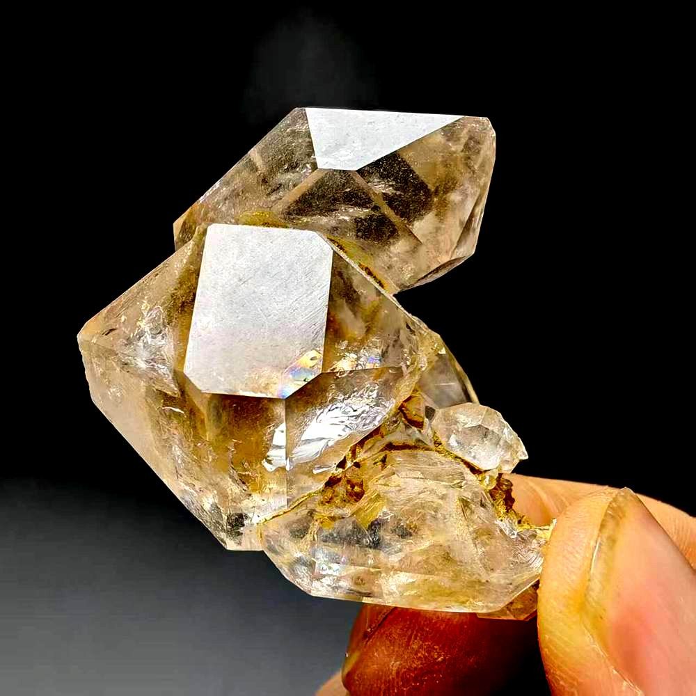 50g Elestial Skeletal Herkimer Diamond Cluster, Multiple Gem Floater
