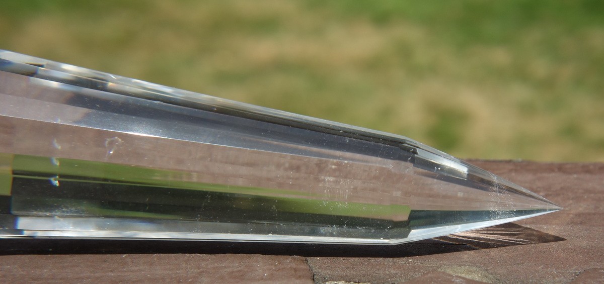 Vogel Inspired 24 Sided Quartz Double Terminated Crystal Wand Water Clarity