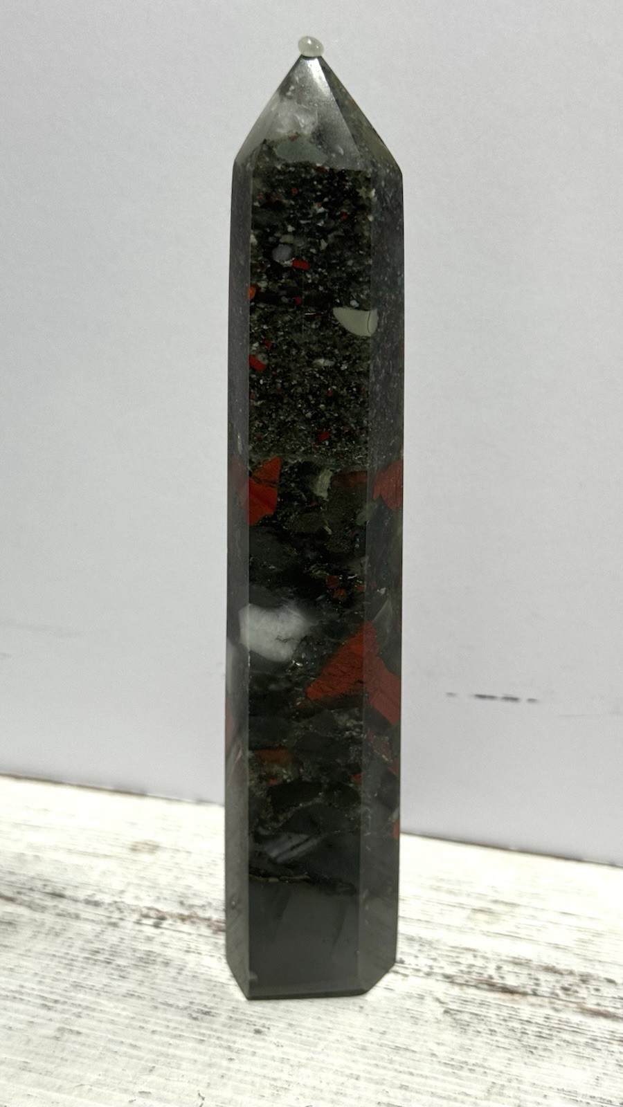 African Bloodstone Tower 6.5” Natural Stone