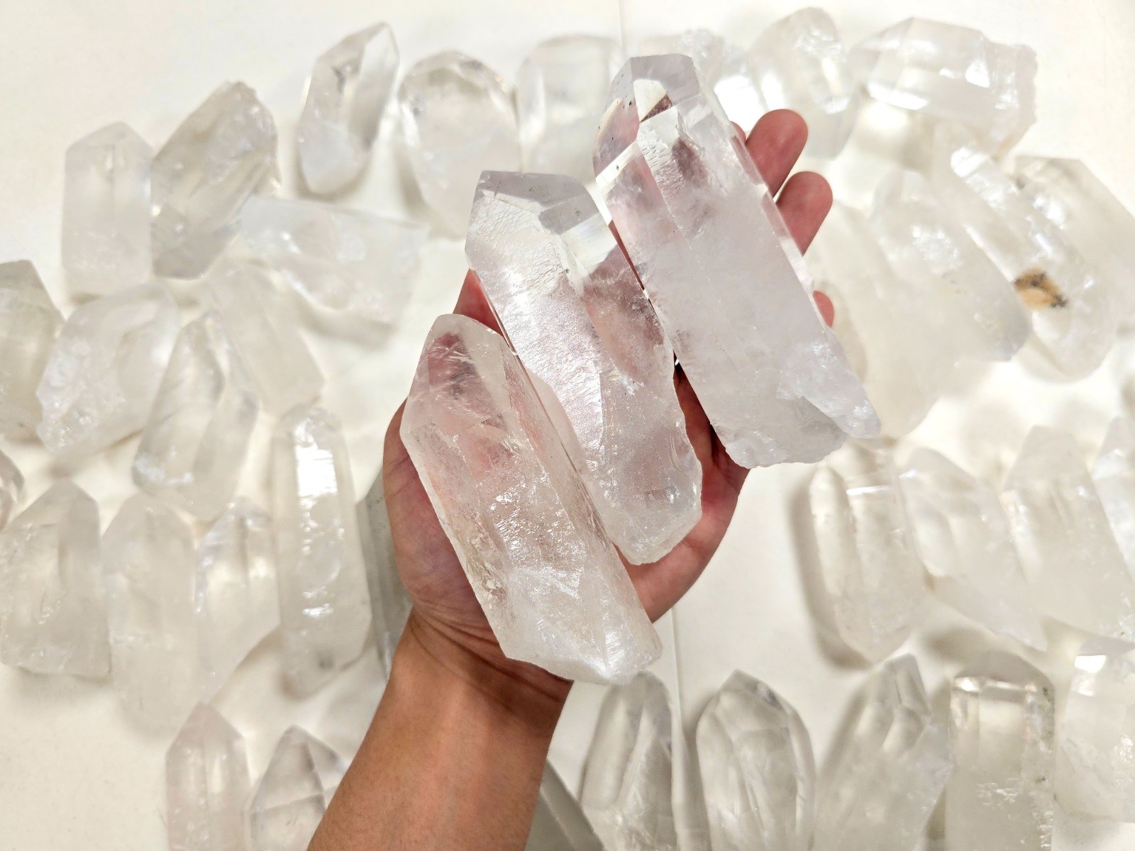 JUMBO QUARTZ CRYSTAL SPECIMENS RAW CLEAR QUARTZ POINTS FOR DISPLAY HEALING GIFT