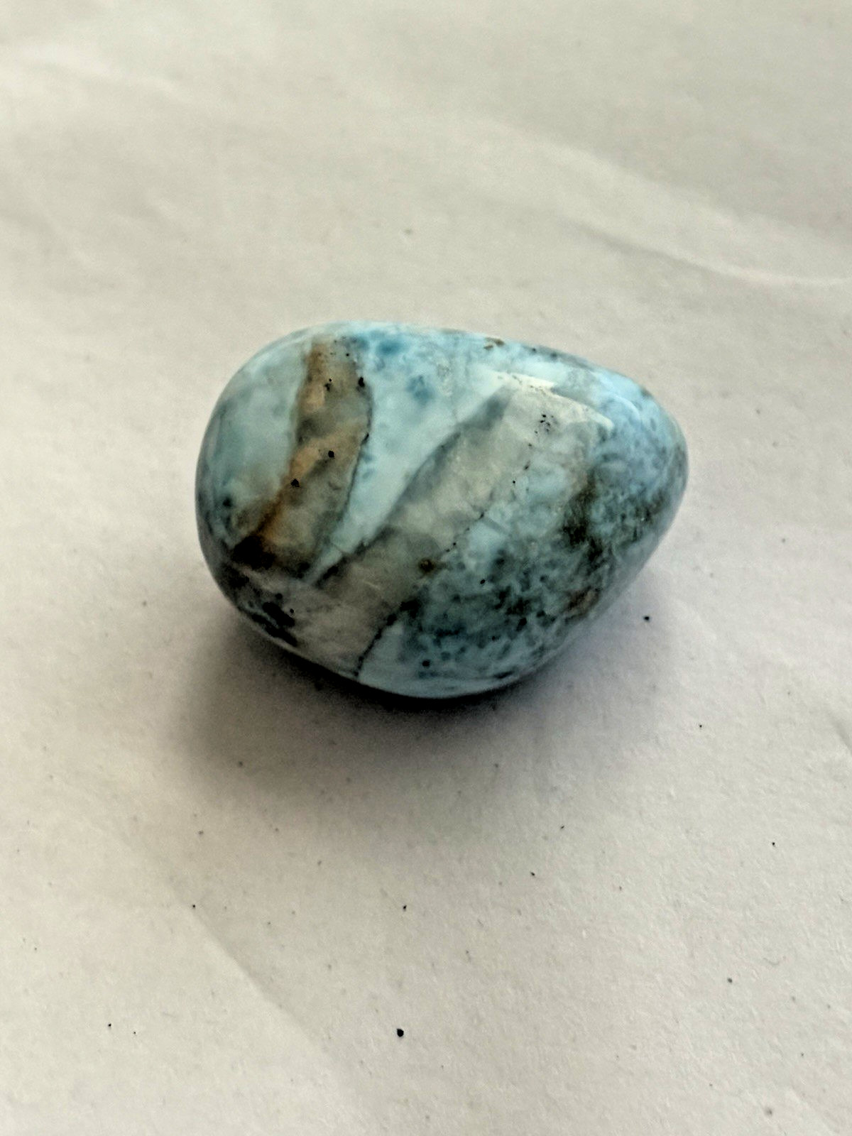 Larimar stone polished 24 grams from Dominican Republic