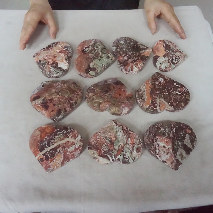 6LB 10 Natural Money Agate Wealth Abundance Crystal Heart Chakra Stone Healing