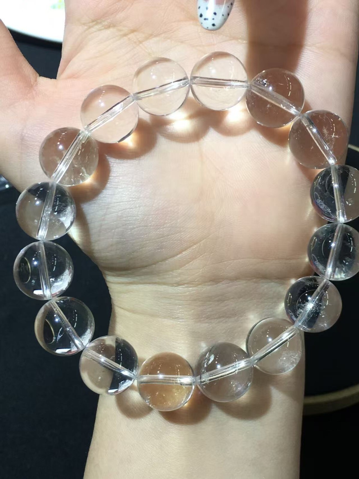 20mm Natural Clear Quartz Bead Bracelet Reiki Crystal Quartz Healing Decorate