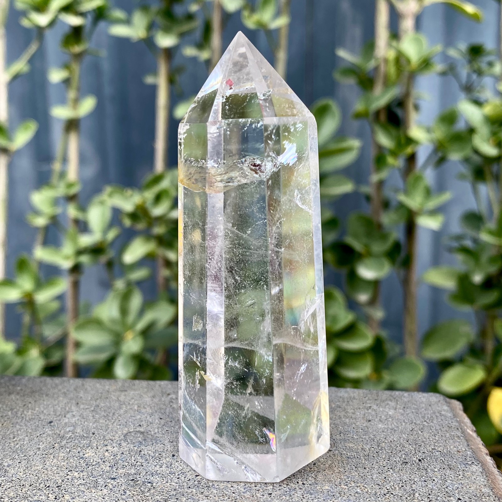 121G Natural White crystal pillar quartz crystal reiki healing