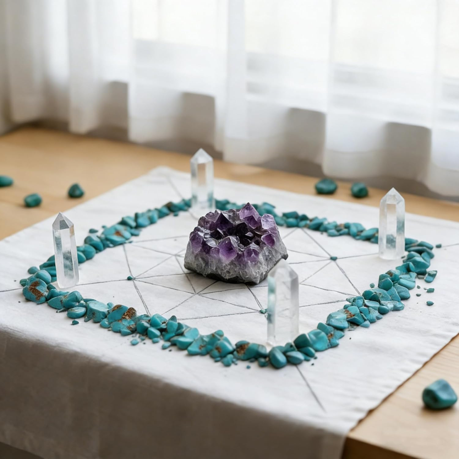 1LB Turquoise Small Tumbled Chips Crushed Stone Bulk Crystal Healing Reiki for O