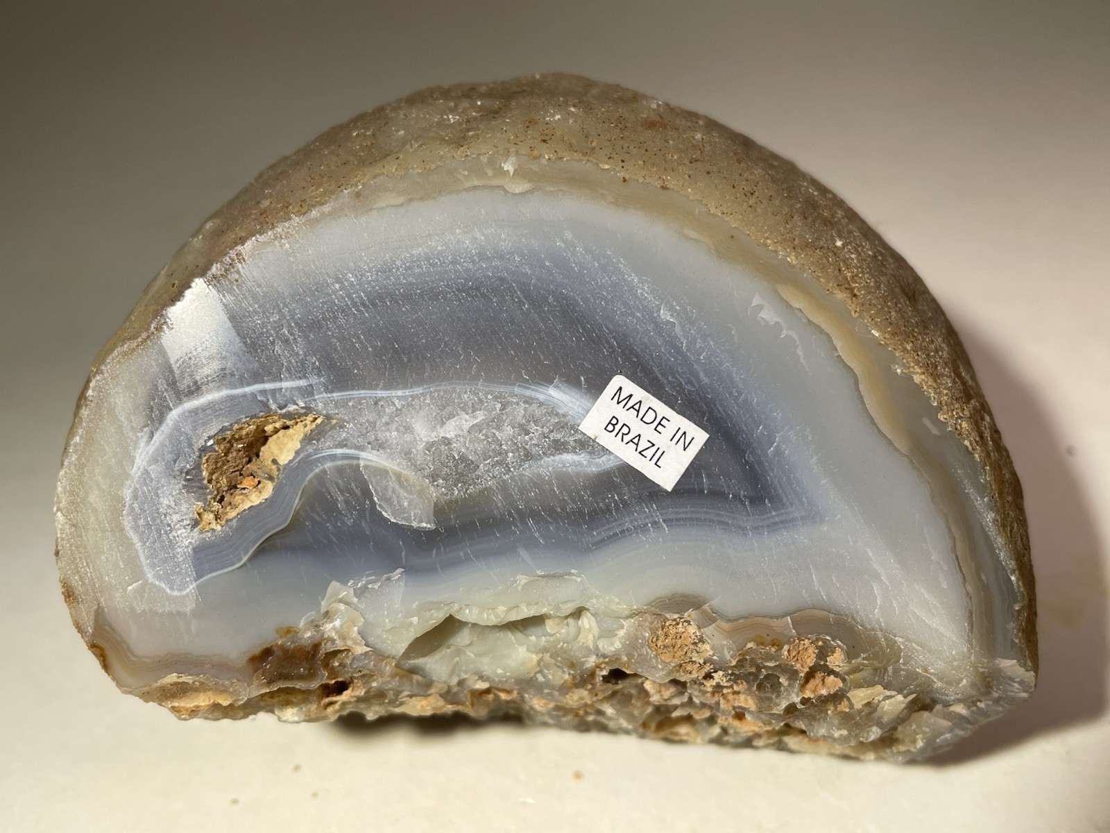 Agate Rock Genuine Freestanding Polished Faceted Point from Brazil 1.25 lbs.