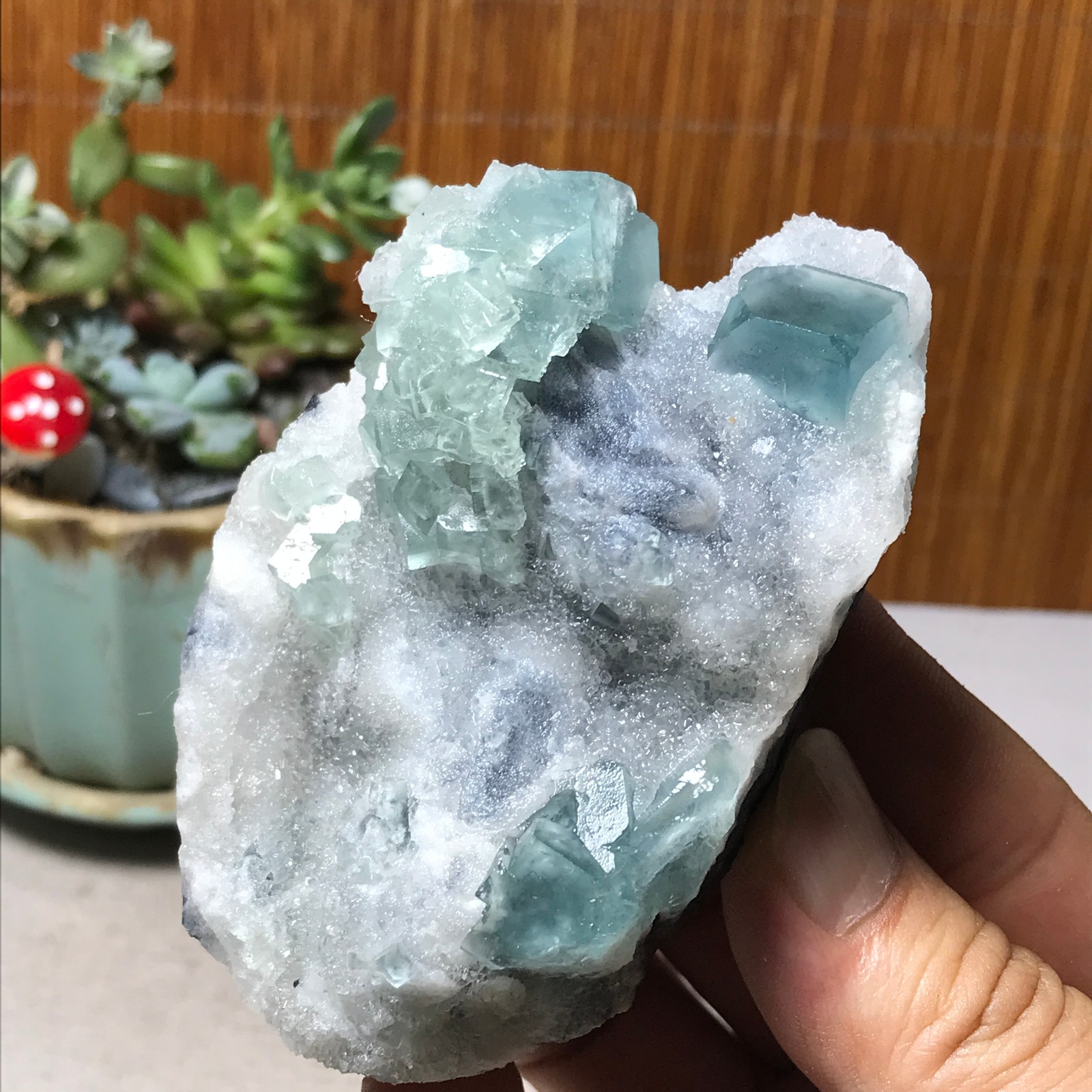 86-56-38mm Rare Natural Green Calcite fluorite Mineral Specimen 198g A6080