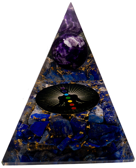 Lapis Lazuli Triangle Orgonite Pyramid – Vibe Products