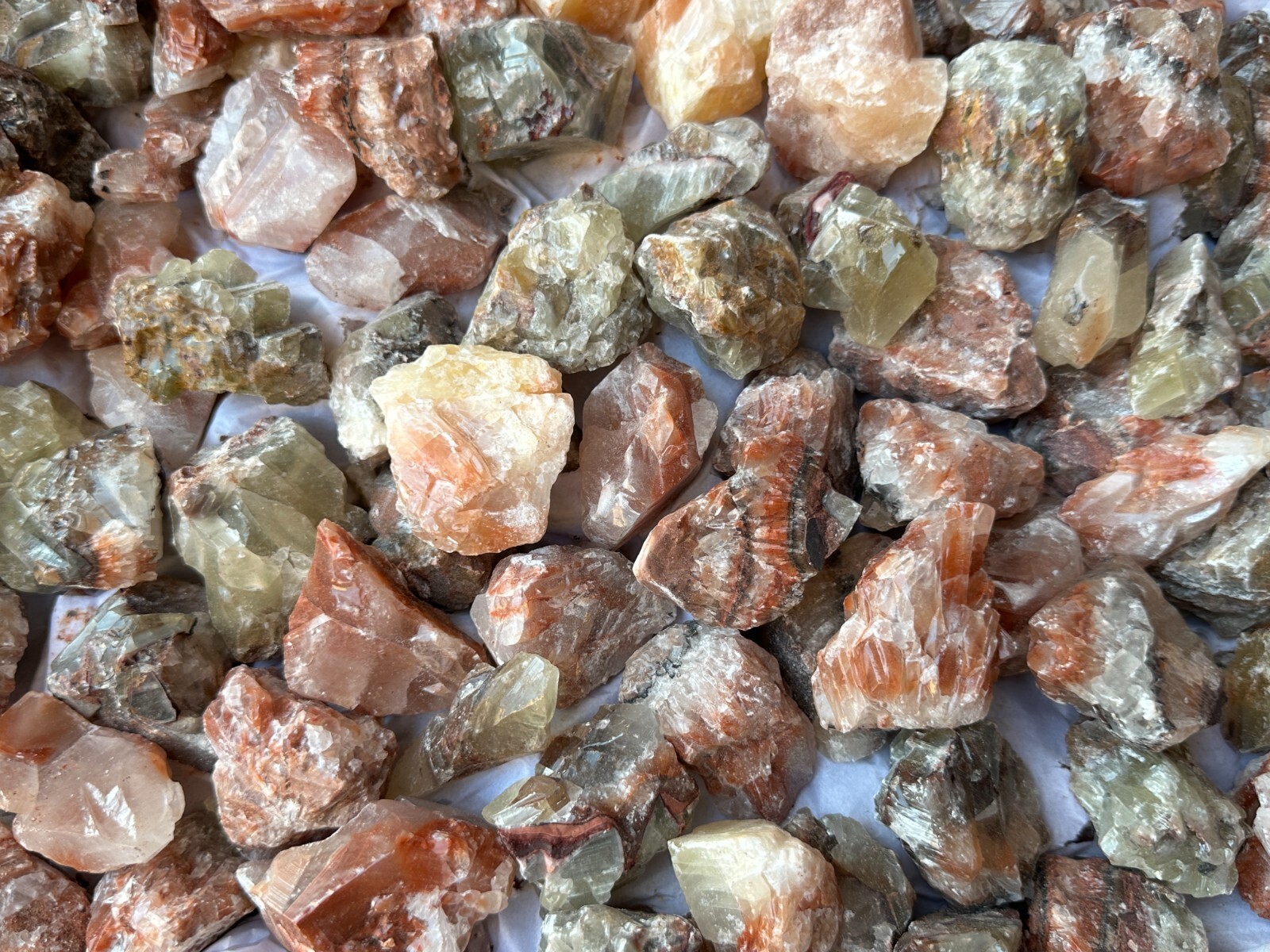 Grade A++ Red/Brown Calcite Rough Natural Stones, 1.5-2.5″ Raw Calcite Red/Brown