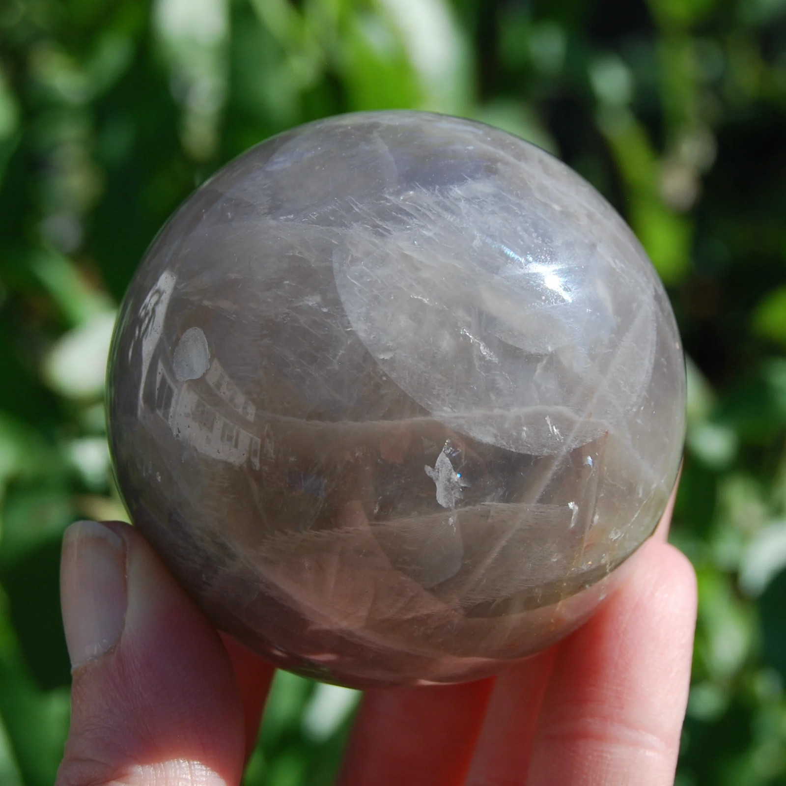 60mm 285g Blue Rose Quartz Crystal Sphere, Universal Love, Brazil