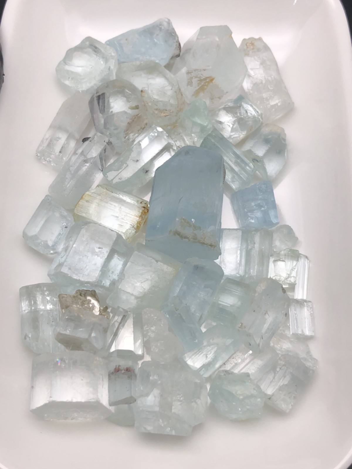 Natural Aquamarine Crystal Lot 101g 43 Pieces Skardu Pakistan Rough Beryl