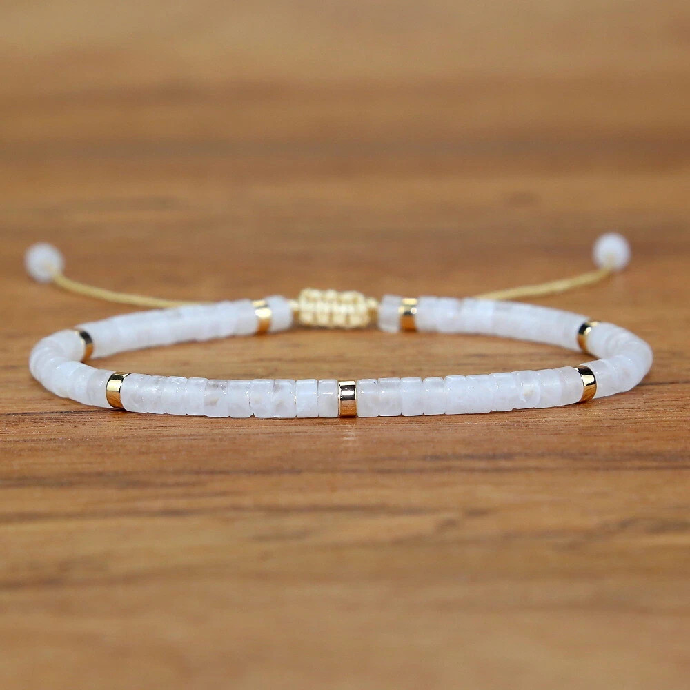 Minimalist Dainty Crystal Assorted Natural Gemstone Beads Healing Reiki Bracelet