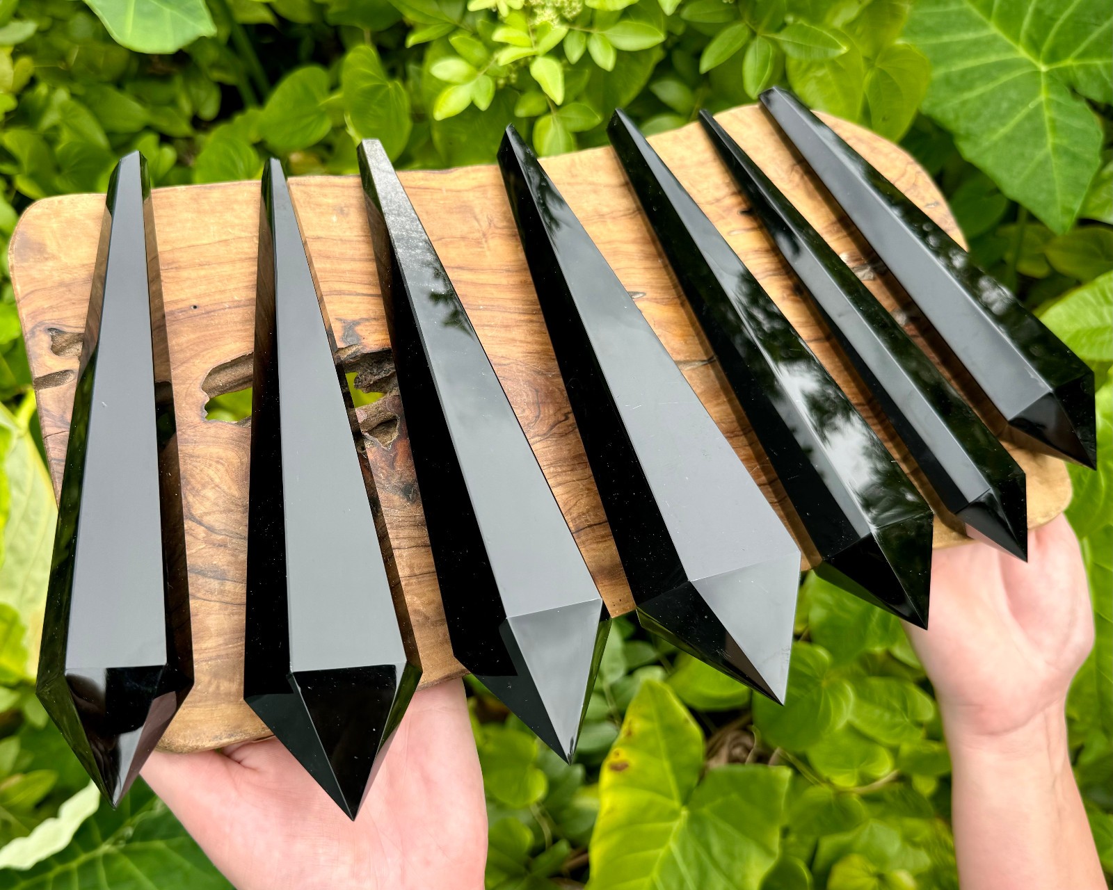 Black Obsidian Wands, Natural Obsidian Crystal Wand ‘A’ Grade – Choose Size