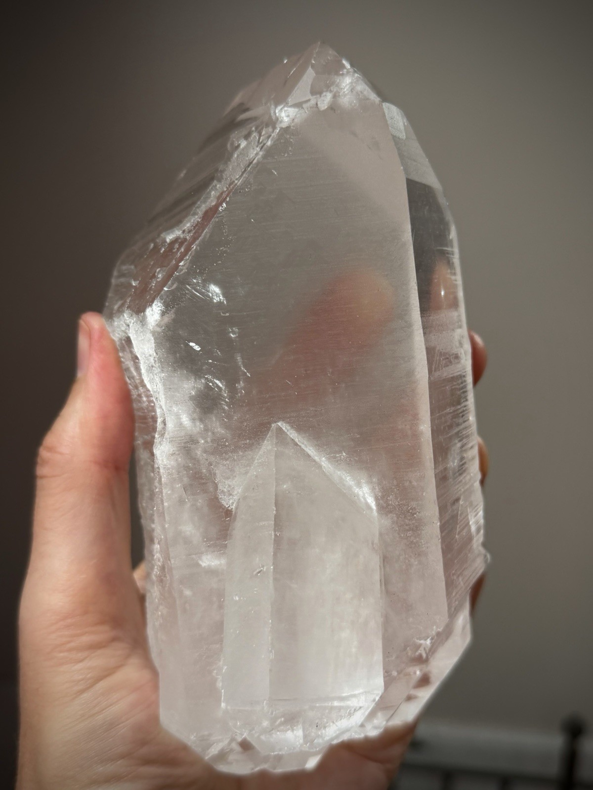 2.8LB Natural Lemurian Quartz Crystal Double Terminated Quartz Record Keeper