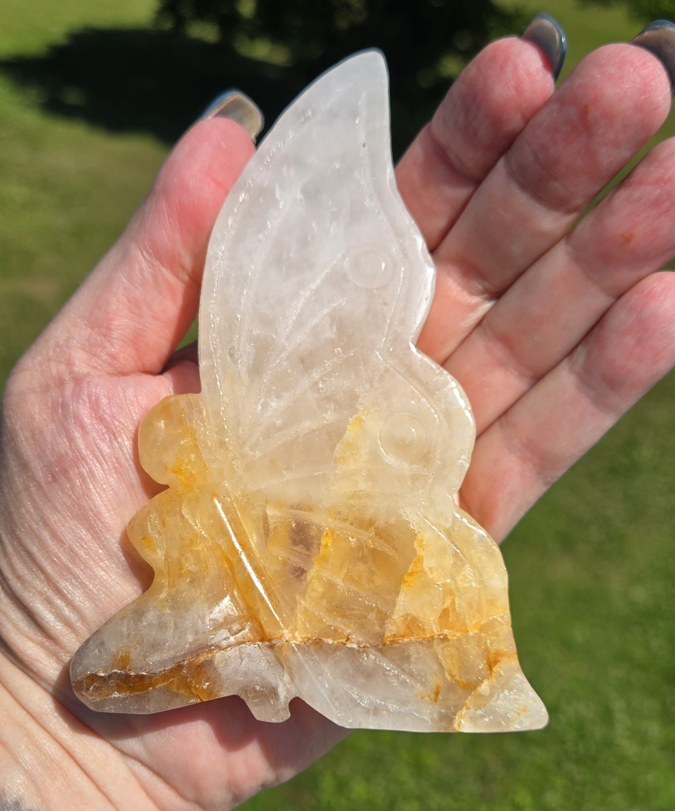 1219g [2 lb 11 oz] NEW 4 Pc Angels & Fairy Gemstone Crystal Carvings. USA