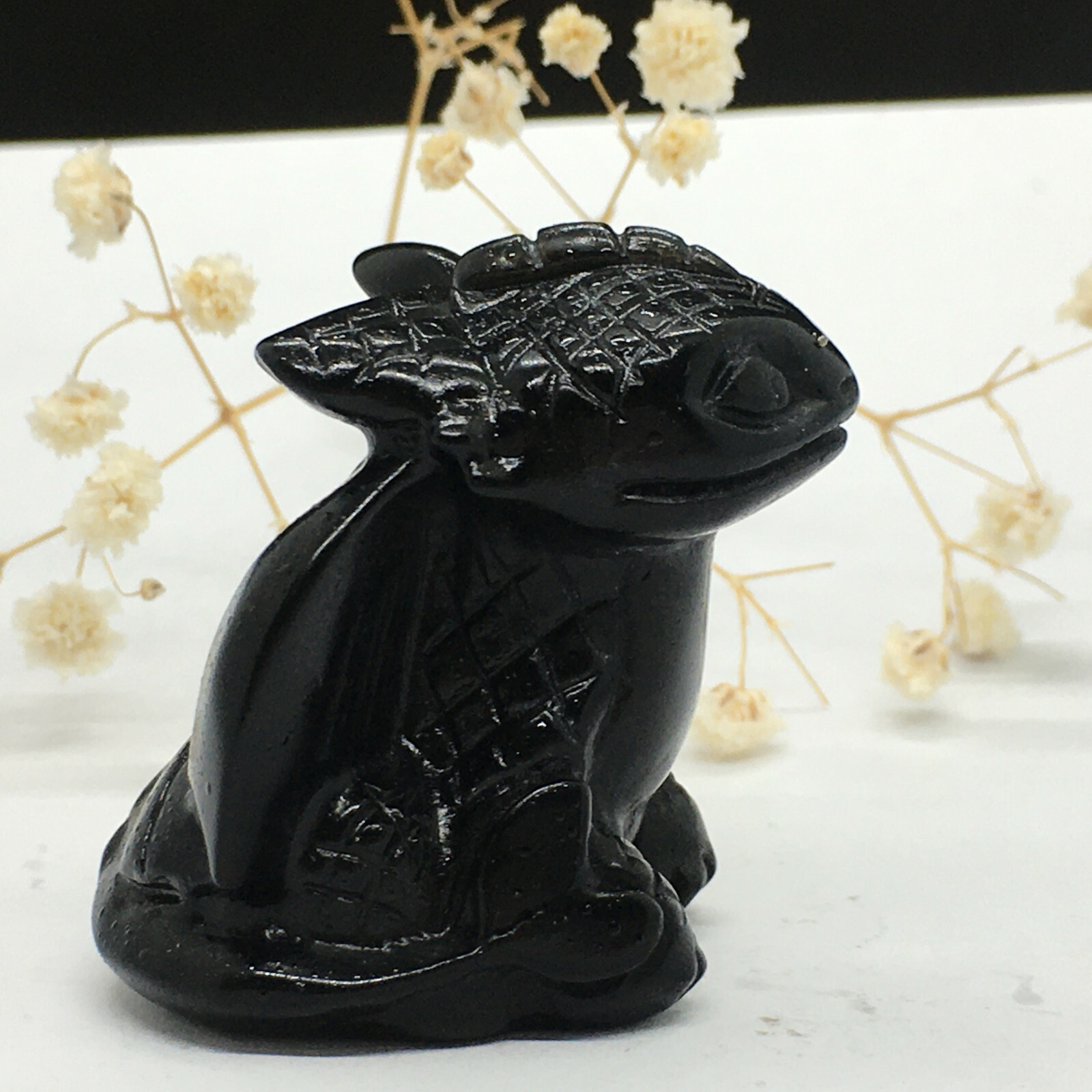 1.5’’ Natural obsidian crystal Quartz carved crystal skull reiki healing 1pc