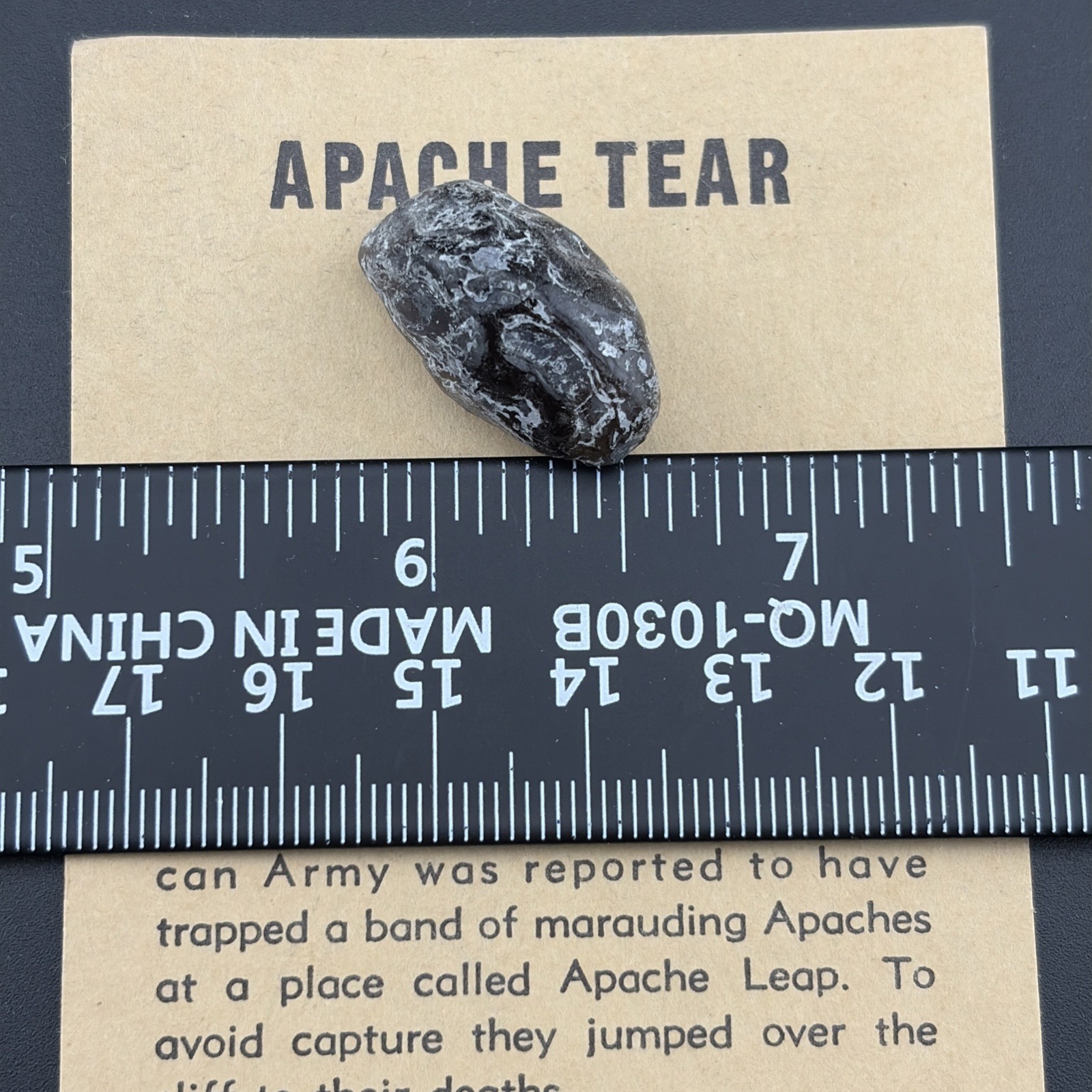 Real APACHE TEARS / Smokey Topaz Rock Mineral Specimen