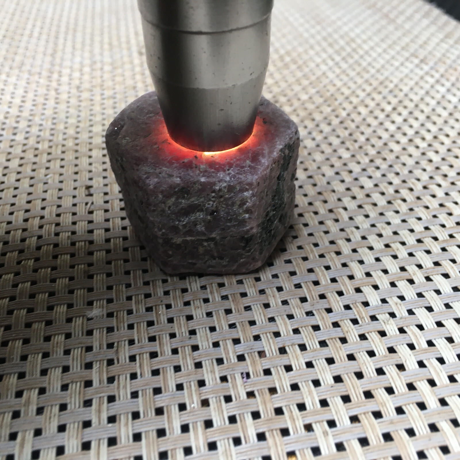 133g Natural Red Corundum Ruby Crystal Rough Mineral Specimen B1896