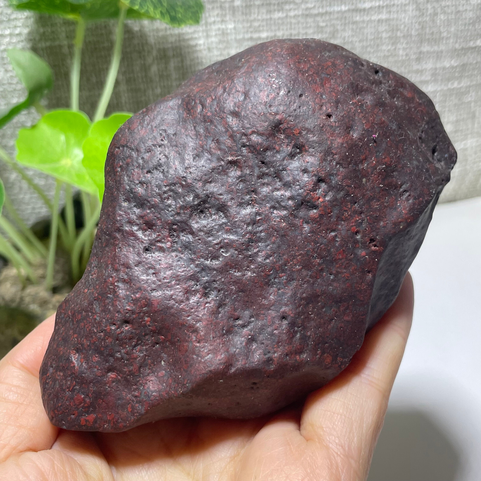 492g Natural Iddingsite meteorite specimen raw stone from China a7789
