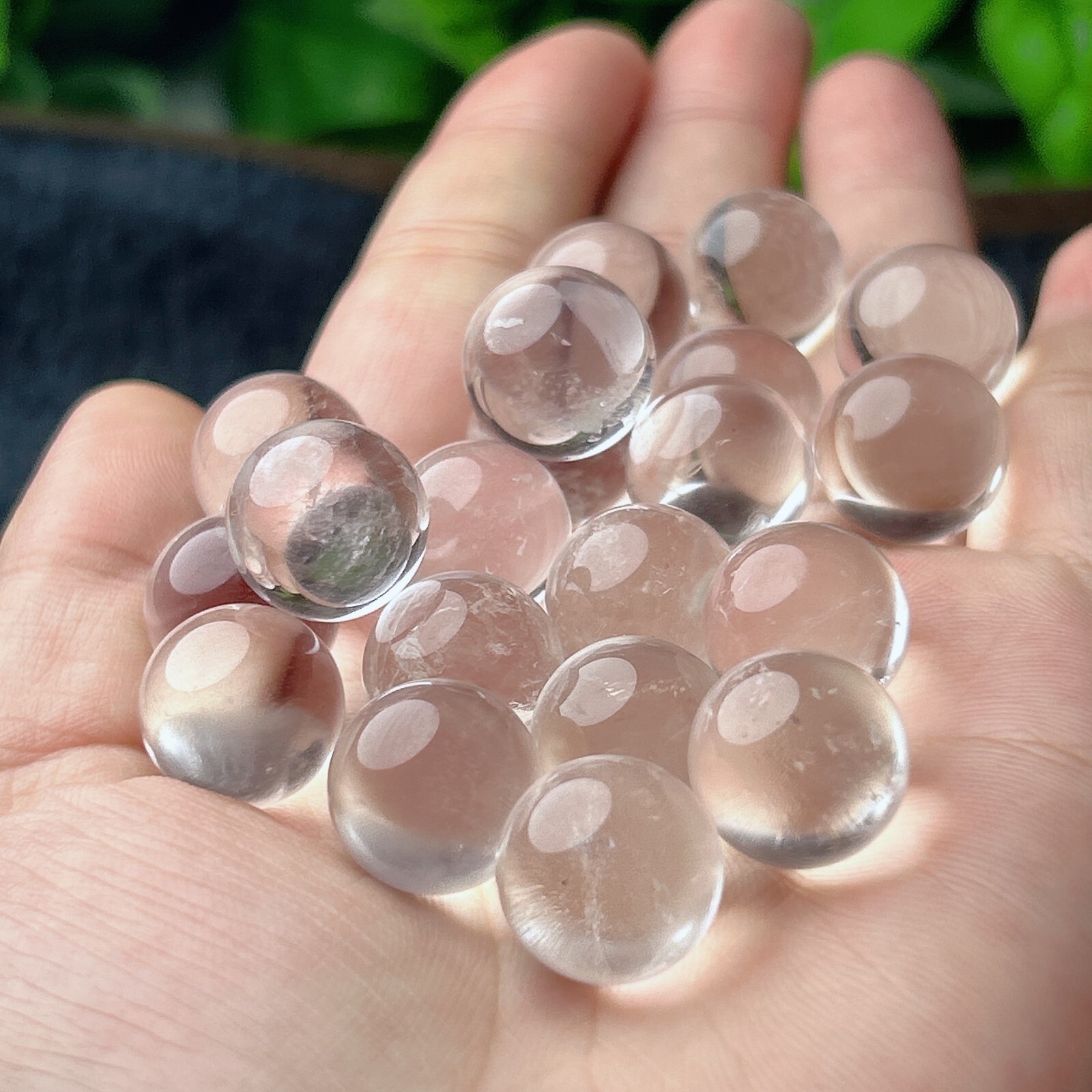20PCs Natural Clear Quartz Sphere Crystal ball crystal healing