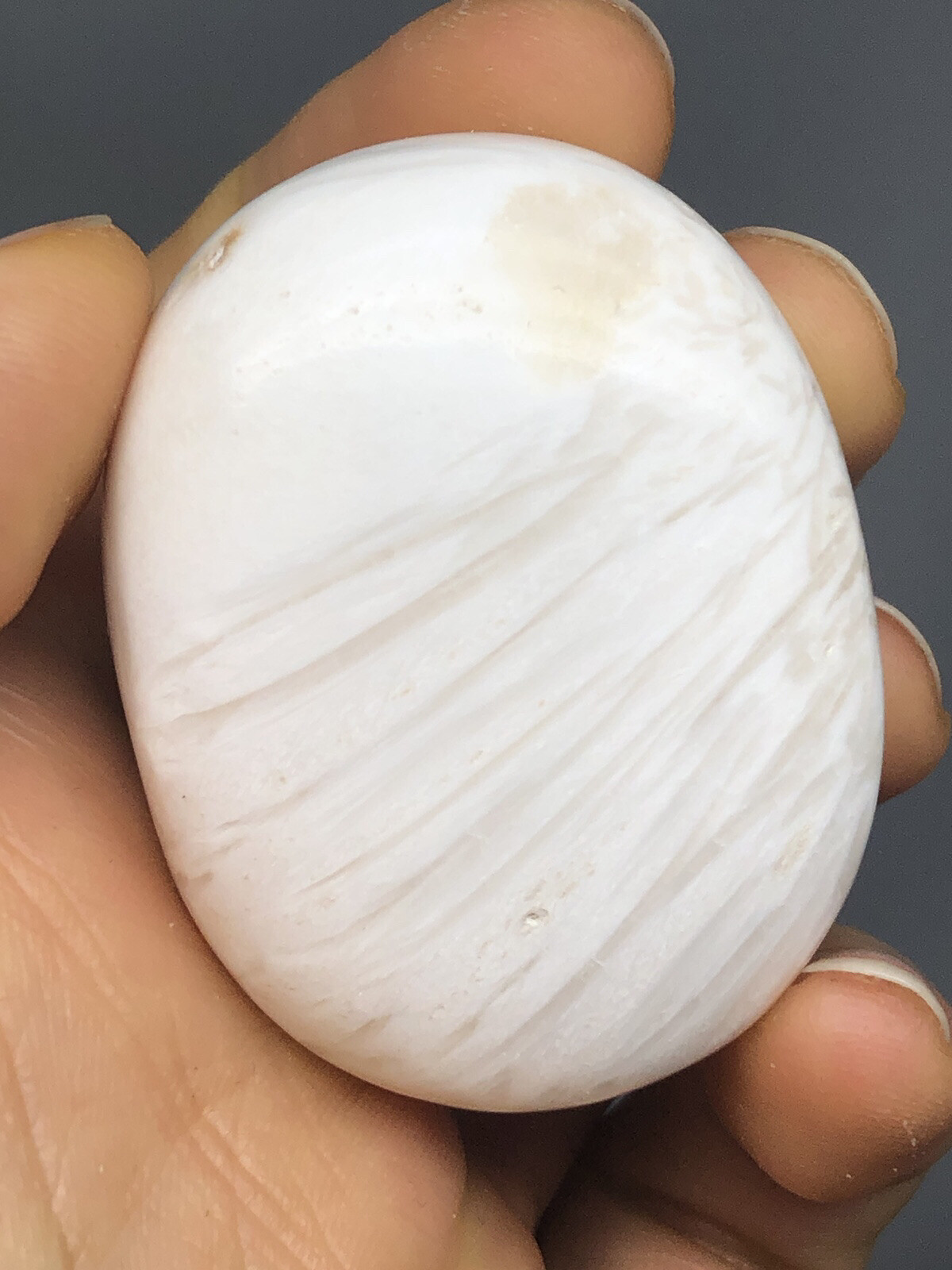 Scolecite Palm Stone 1.6oz! Polish Synergy 12 High Vibrations. Healing N30