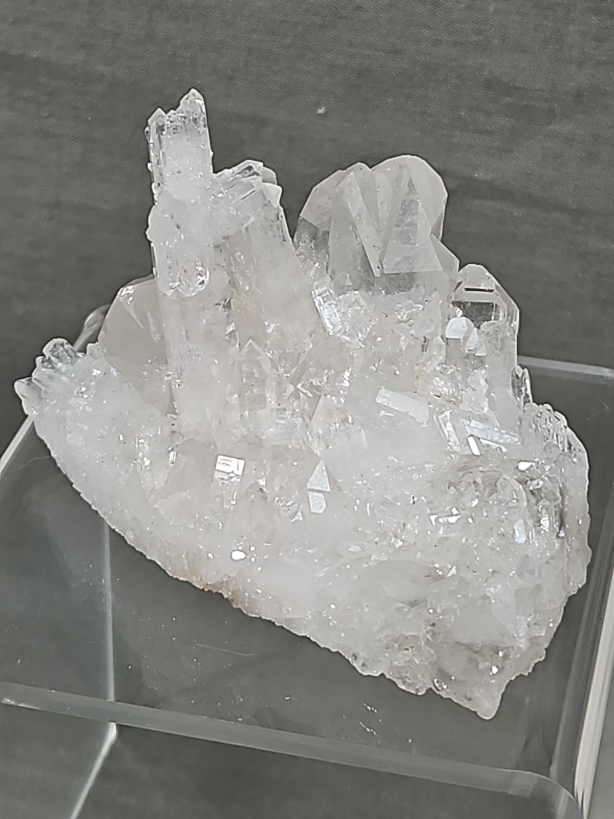 High Quality Clear Quartz Crystal Cluster With Points From Brazil 96 Grams