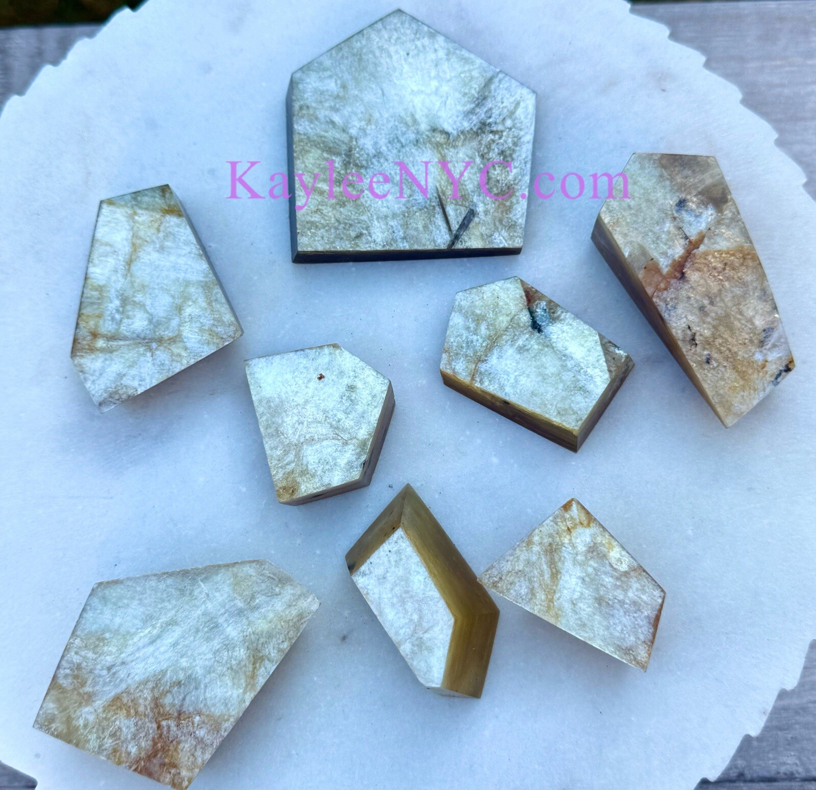 Wholesale Lot 1 Lb Natural Muscovite Golden Mica Lepidolite Freeform Slab