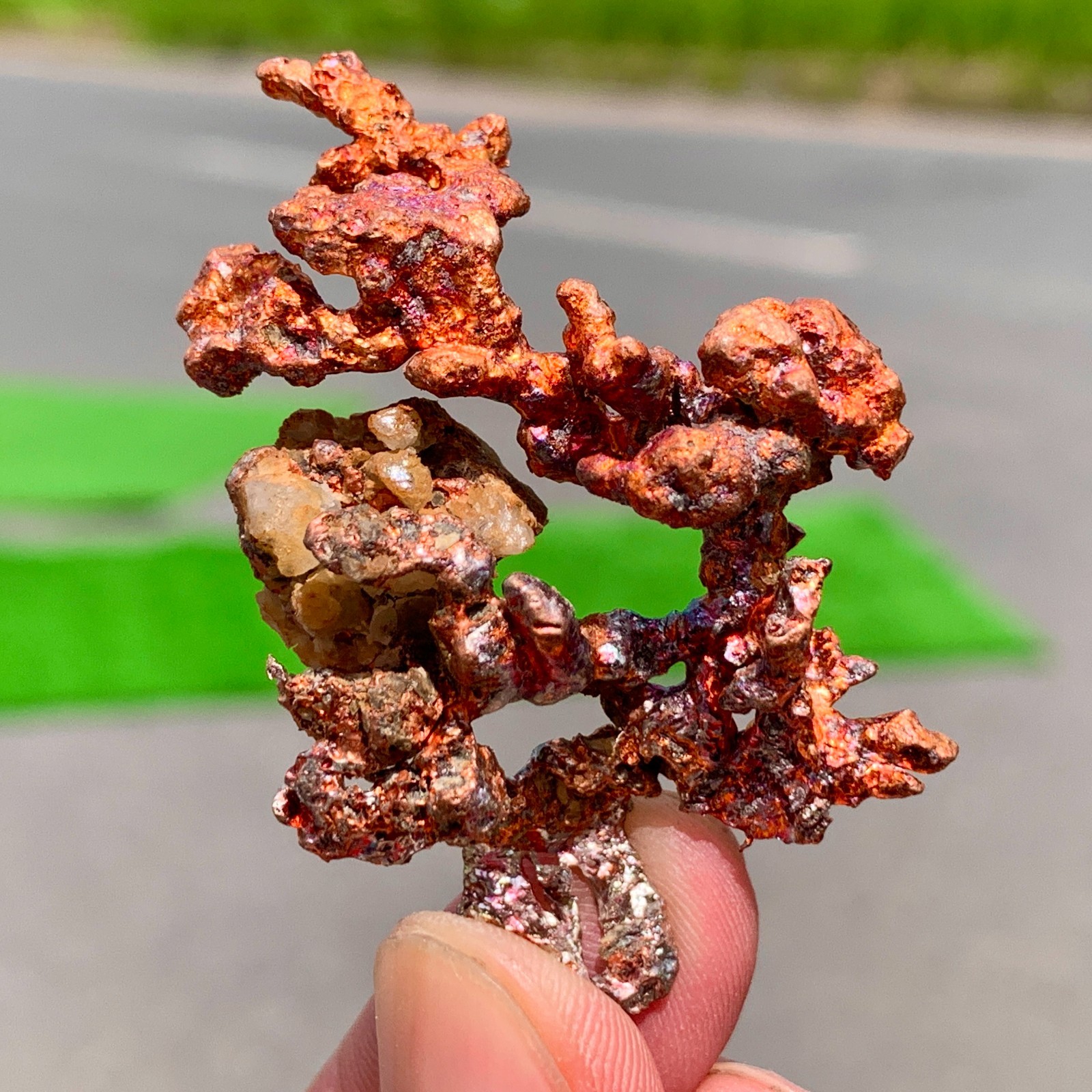 20G Rare!!! iridescent Native Copper crystal mineral specimen