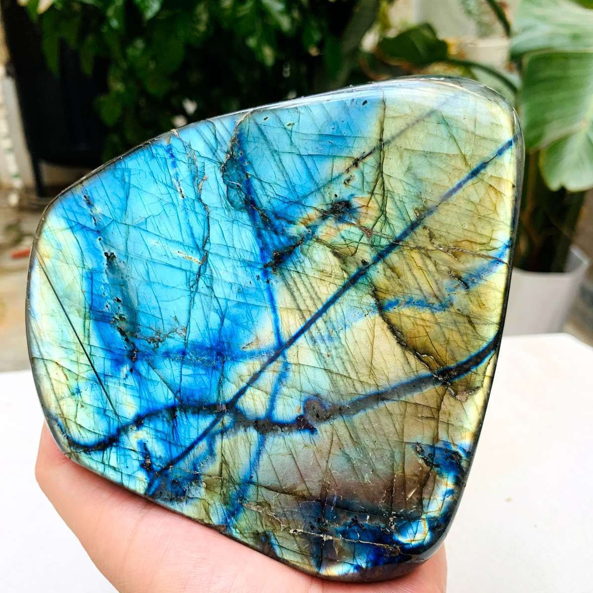3.68LB Natural feldspar crystal specimen: A gemstone with psychedelic colors