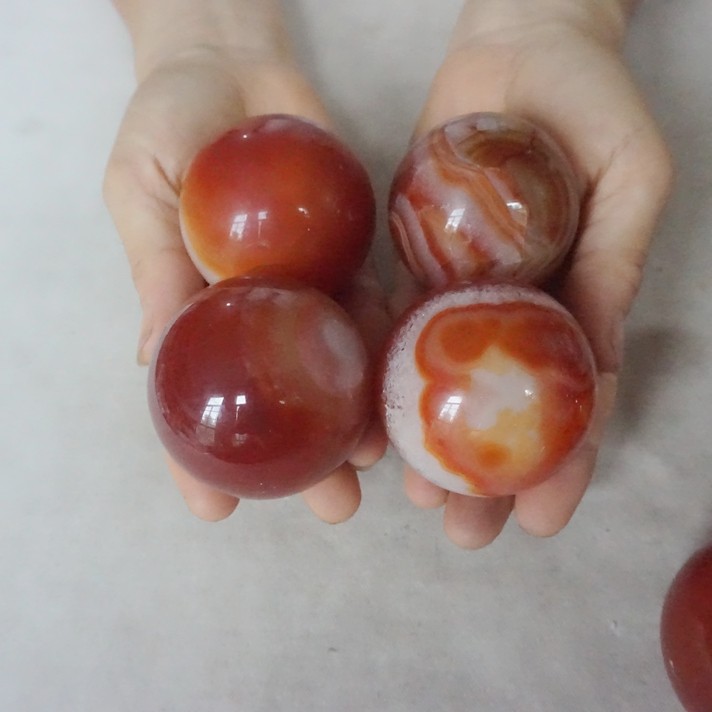 5.5LB 15 Natural Red Carnelian Agate Crystal Geode Sphere Ball Polished Healing