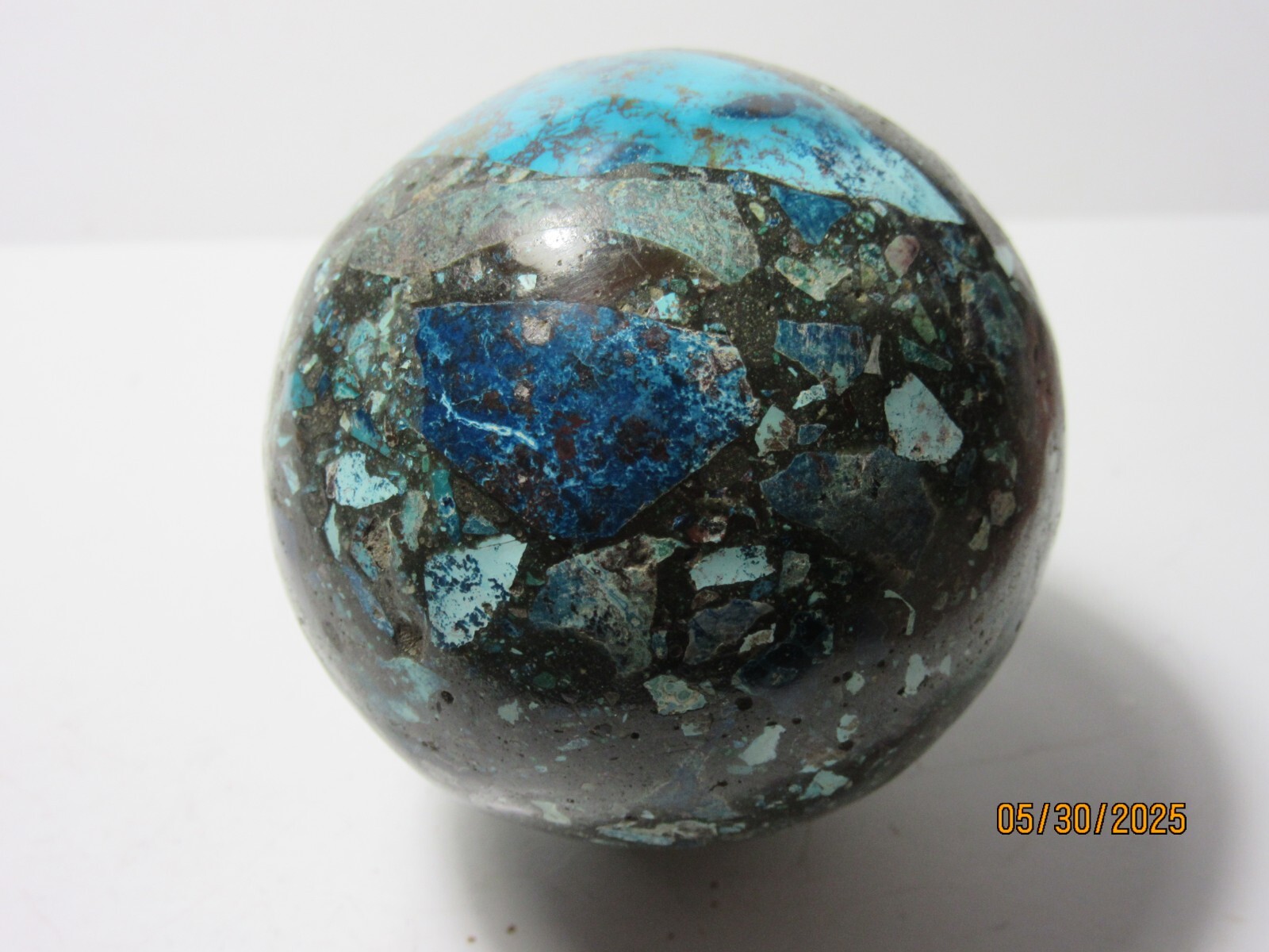 Chrysocolla Conglomerate Sphere Ball 57mm/2.24″ Dia. Collectible CCSBC-67s