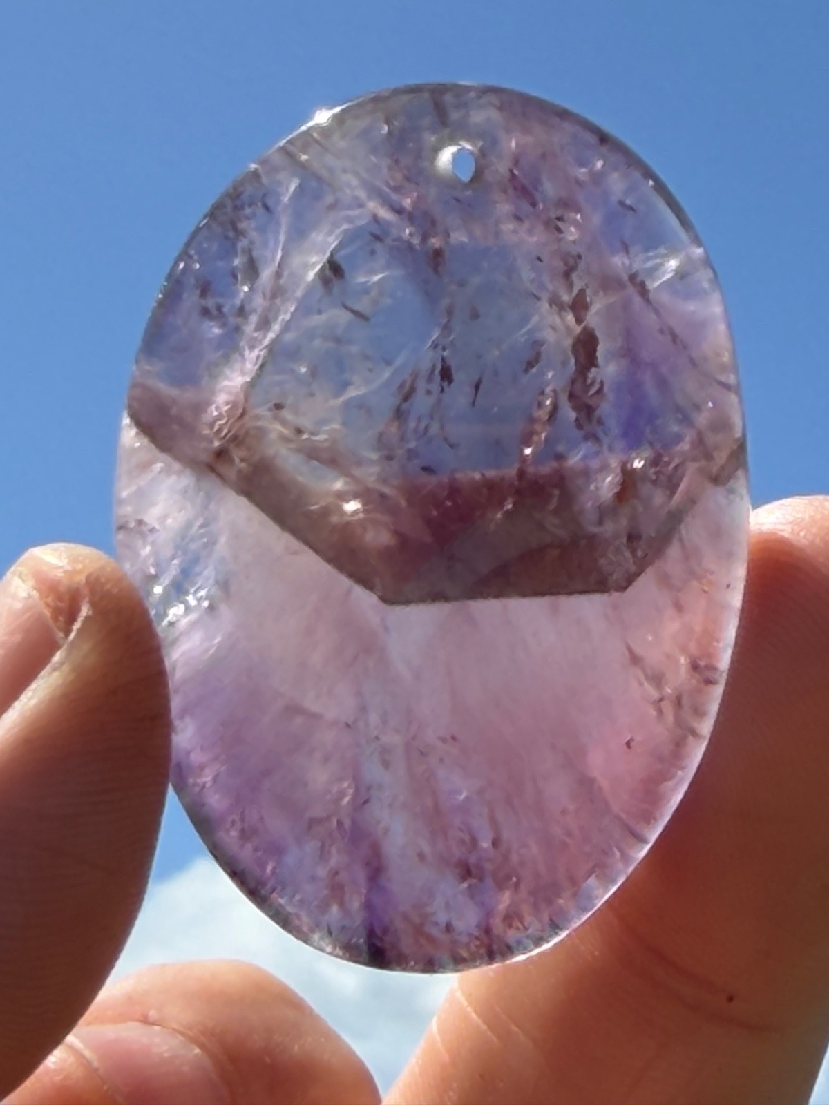 Auralite 23 Crystal Polished Pendant from Canada 1.75″ x 1.5″