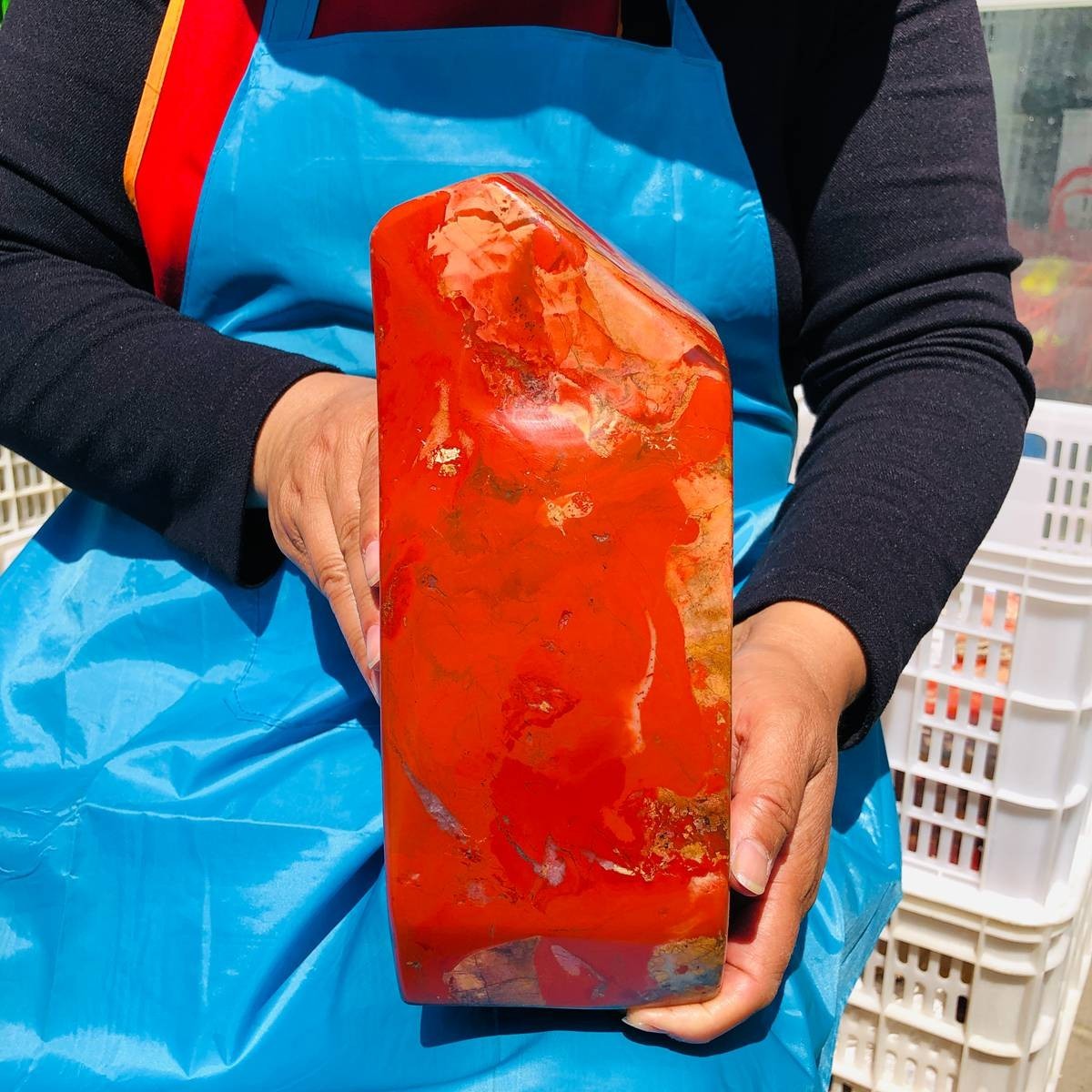 16.52LB Large Natural Red Jasper ore standard Quartz Crystal Healing Sample 4422