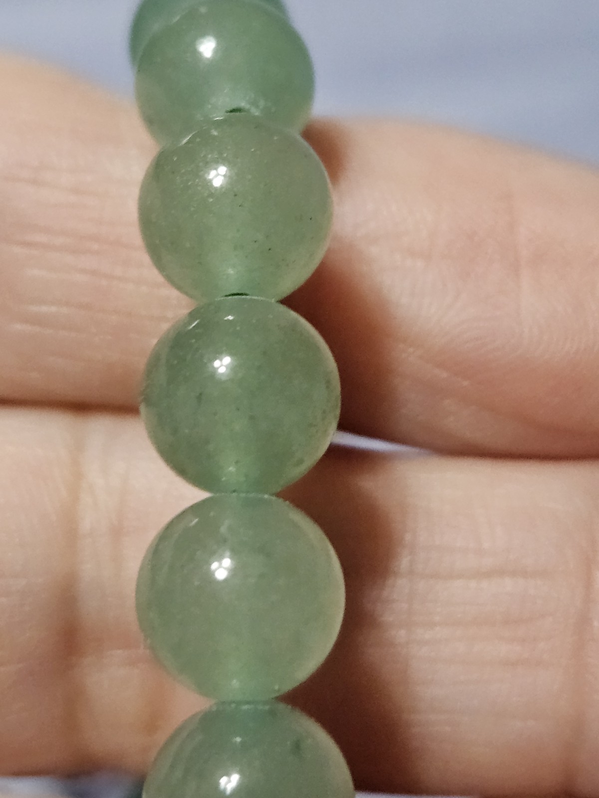 3 Crystal Bracelets Lepidolite, Green Aventurine, Rainbow Fluorite