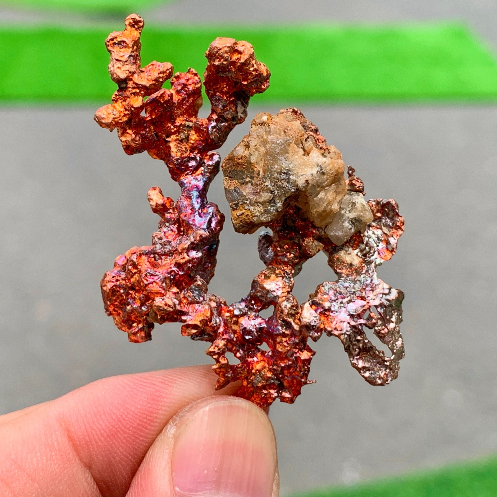 20G Rare!!! iridescent Native Copper crystal mineral specimen